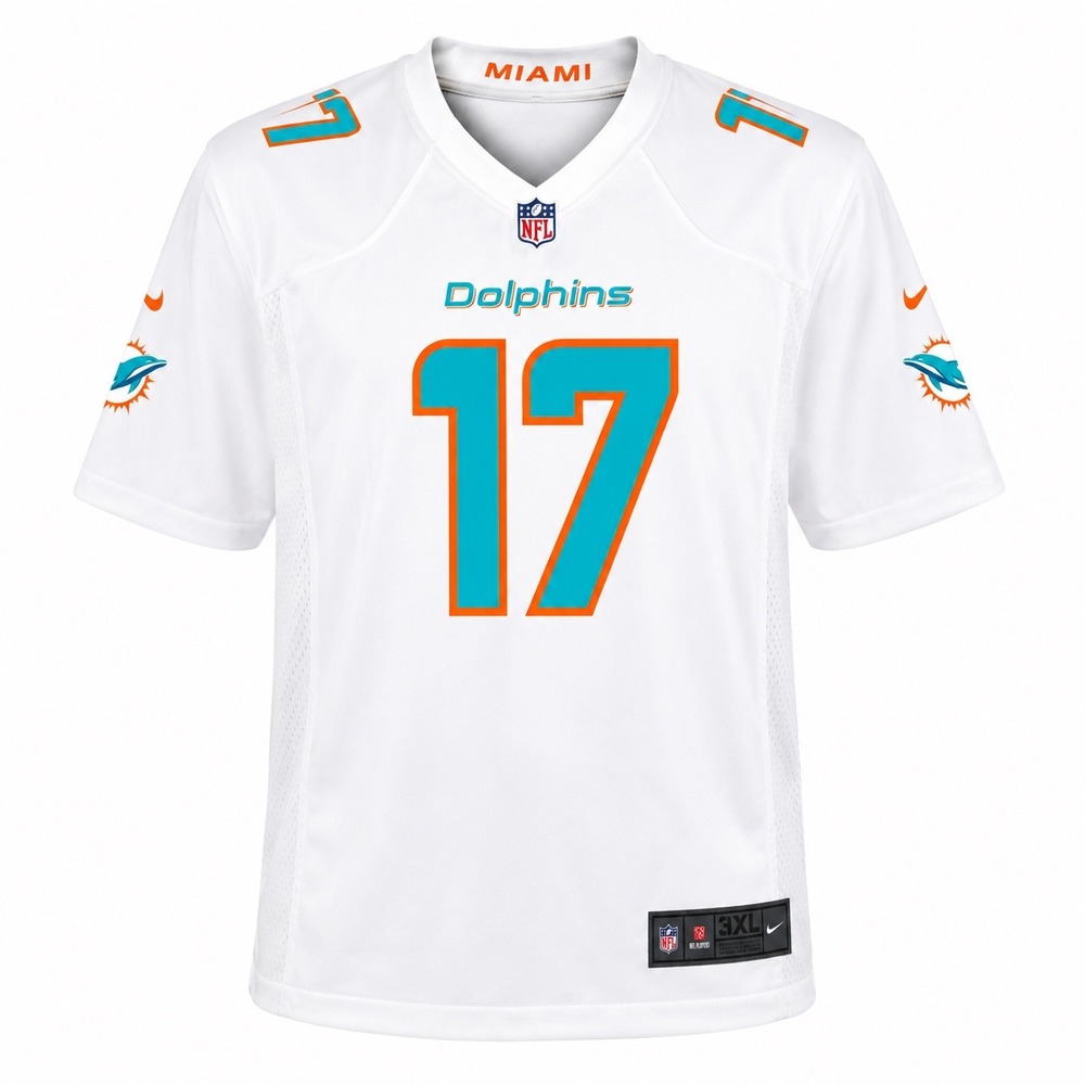Nike Miami Dolphins Jaylen Waddle #17 White Jersey Mens 3XL NFL Football